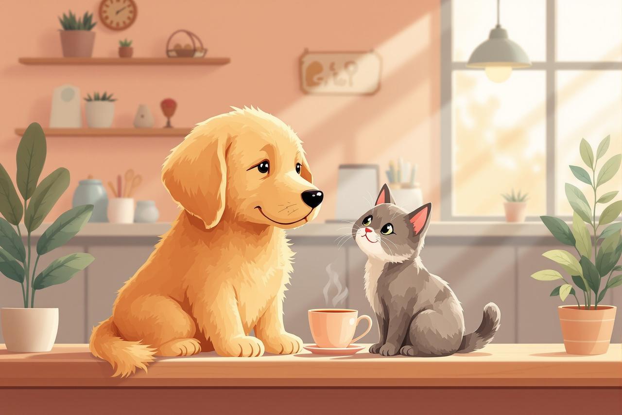 短剧搜索入口 - 《咖啡店的猫》第8集：新来的小金毛