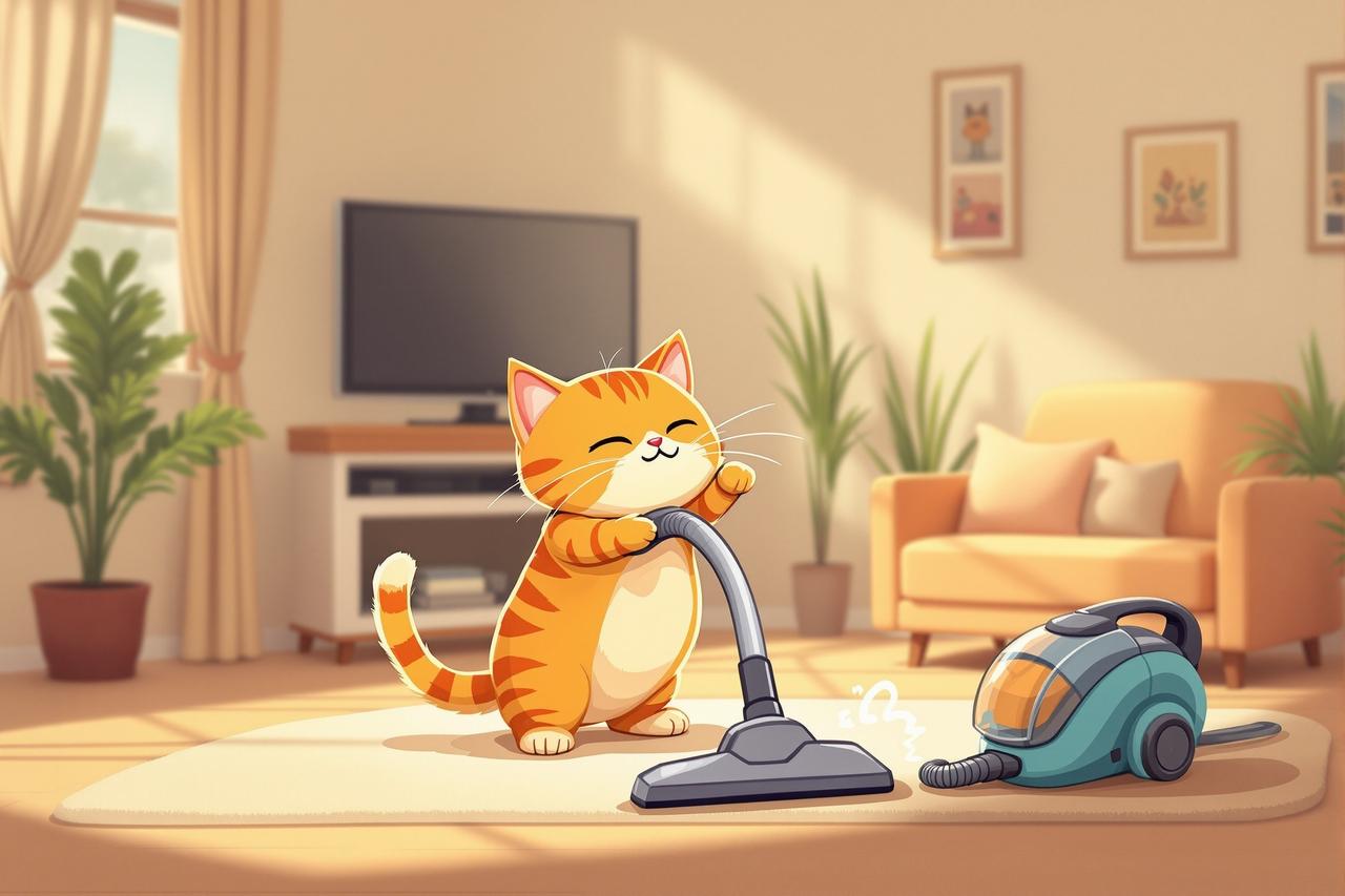 短剧搜索入口 - 《喵星人入侵》第38集：猫咪大战吸尘器